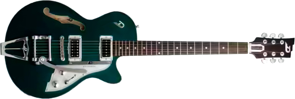 Duesenberg Starplayer Cbr Hs Trem Bigsby Rw - Catalina Green - Guitare Électrique 1/2 Caisse - Main picture