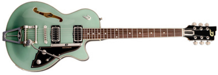 Duesenberg Starplayer Tv Hs Trem Rw - Catalina Harbor Green - Guitare Électrique 1/2 Caisse - Main picture