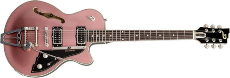 Duesenberg Starplayer Tv Hs Trem Rw - Catalina Sunset Rose - Guitare Électrique 1/2 Caisse - Main picture