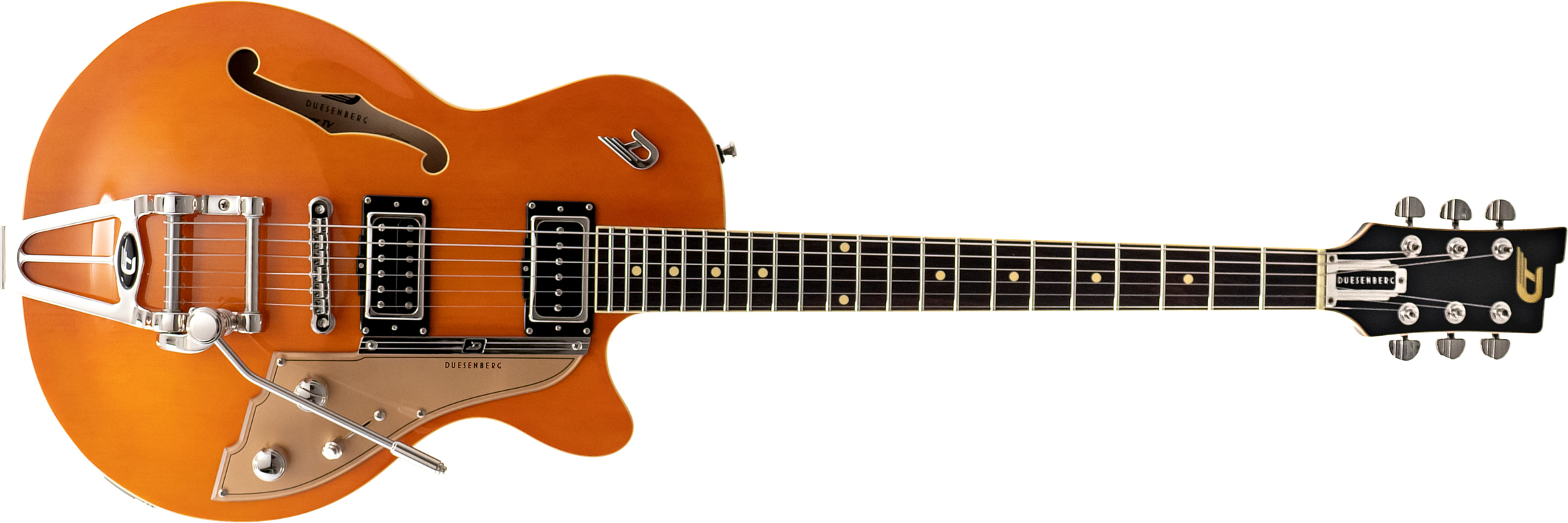 Duesenberg Starplayer Tv Hs Trem Rw - Vintage Orange - Guitare Électrique 1/2 Caisse - Main picture