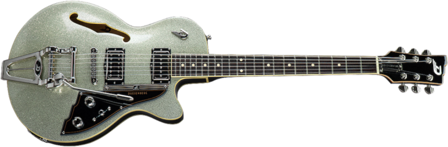 Duesenberg Starplayer Tv Hs Trem Rw - Silver Sparkle - Guitare Électrique 1/2 Caisse - Main picture