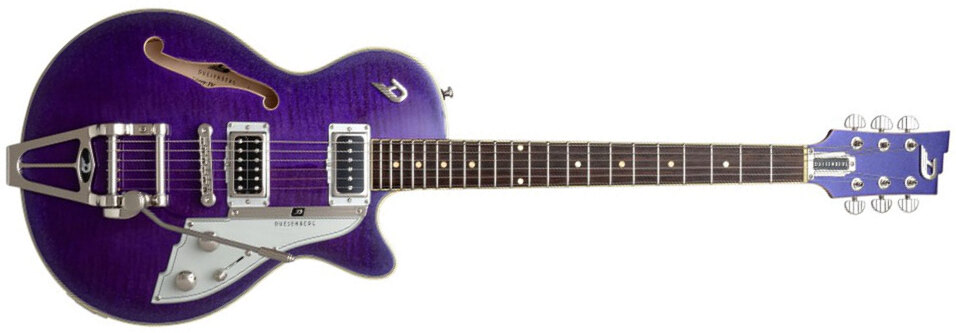 Duesenberg Starplayer Tv Hs Trem Rw - Galaxy Burst Purple Metallic - Guitare Électrique 1/2 Caisse - Main picture