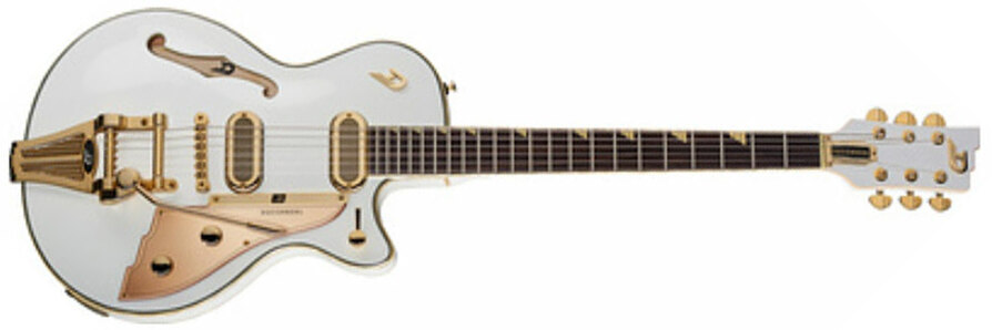 Duesenberg Starplayer Tv Phonic Hs Trem Rw - Venetian White - Guitare Électrique 1/2 Caisse - Main picture