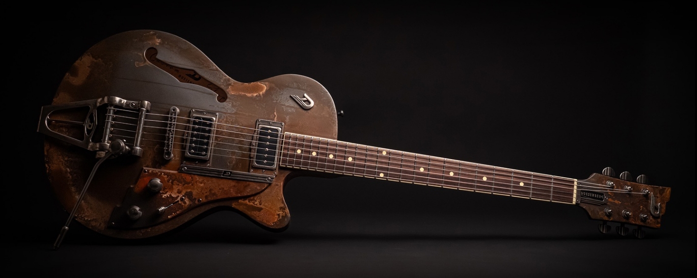 Duesenberg Custom Shop Starplayer Tv Hs Trem Rw - Rusty Relic - Guitare Électrique 1/2 Caisse - Variation 2