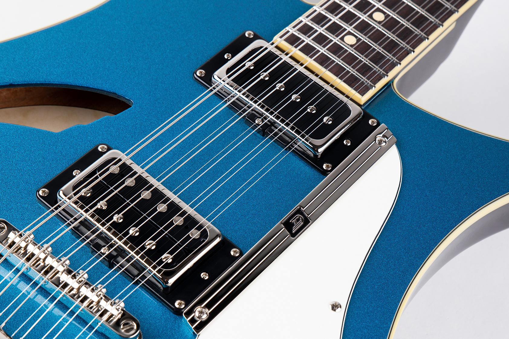 Duesenberg Double Cat Hs Trem Rw - Catalina Blue - Guitare Électrique 1/2 Caisse - Variation 2