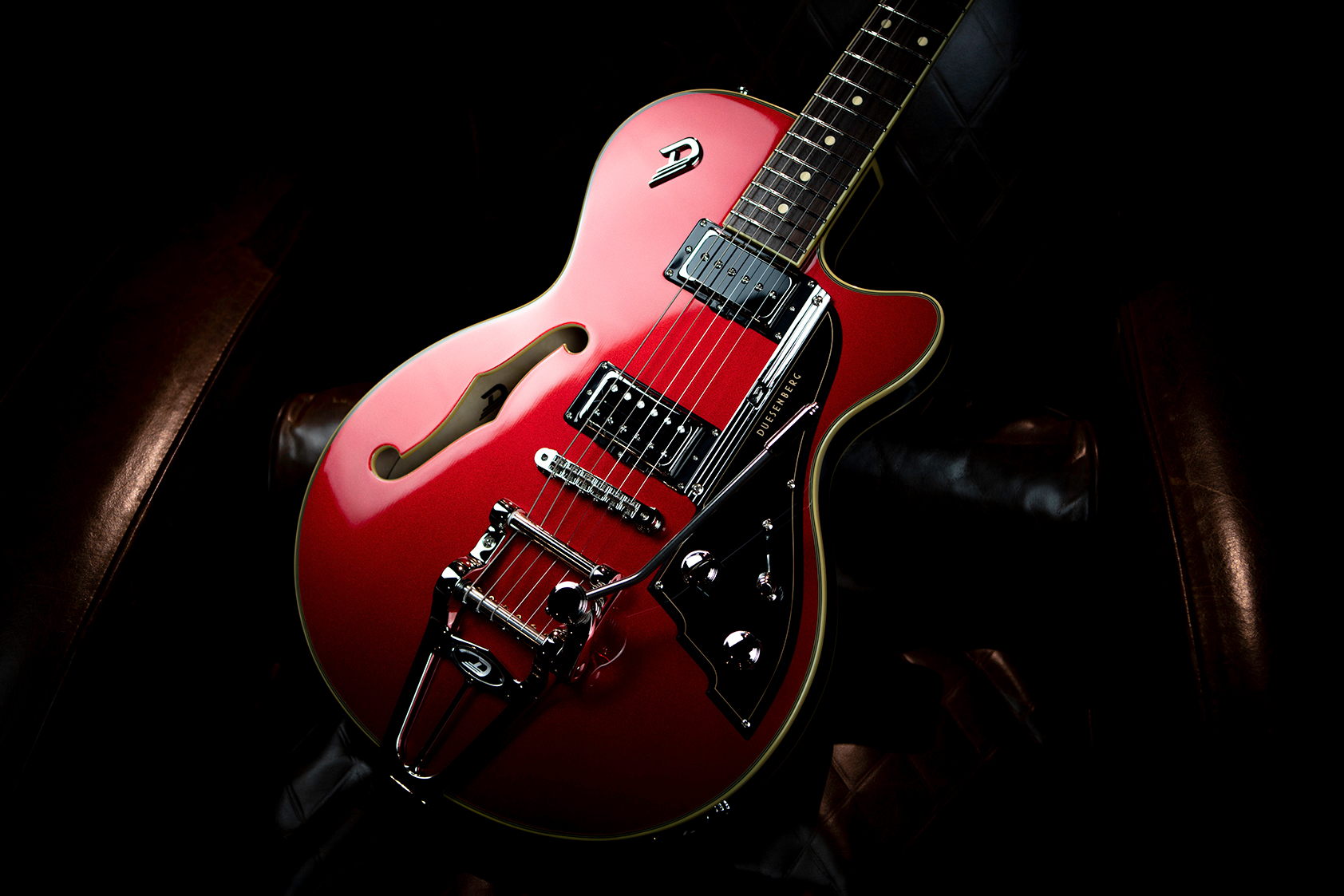 Duesenberg Starplayer Iii Hs Trem Rw - Catalina Red - Guitare Électrique 1/2 Caisse - Variation 2