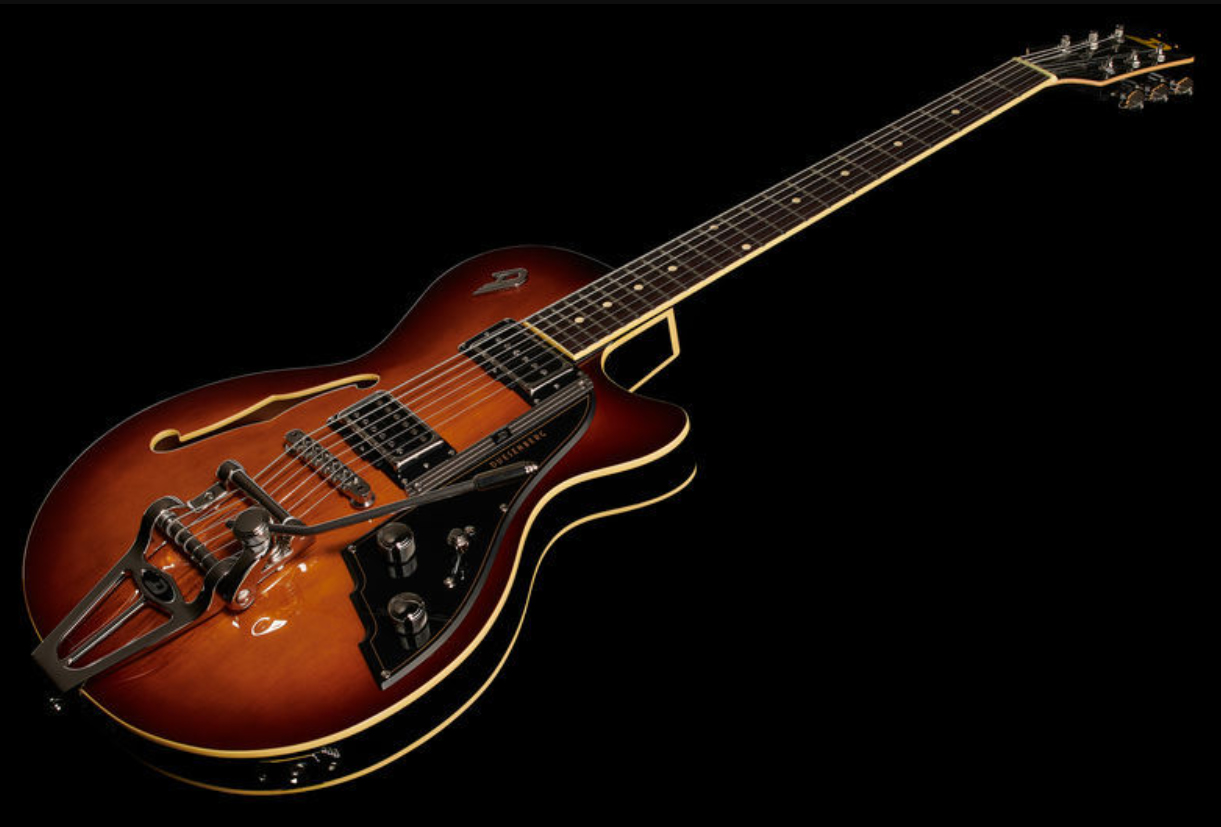 Duesenberg Starplayer Tv Hs Trem Rw - Vintage Burst - Guitare Électrique 1/2 Caisse - Variation 1