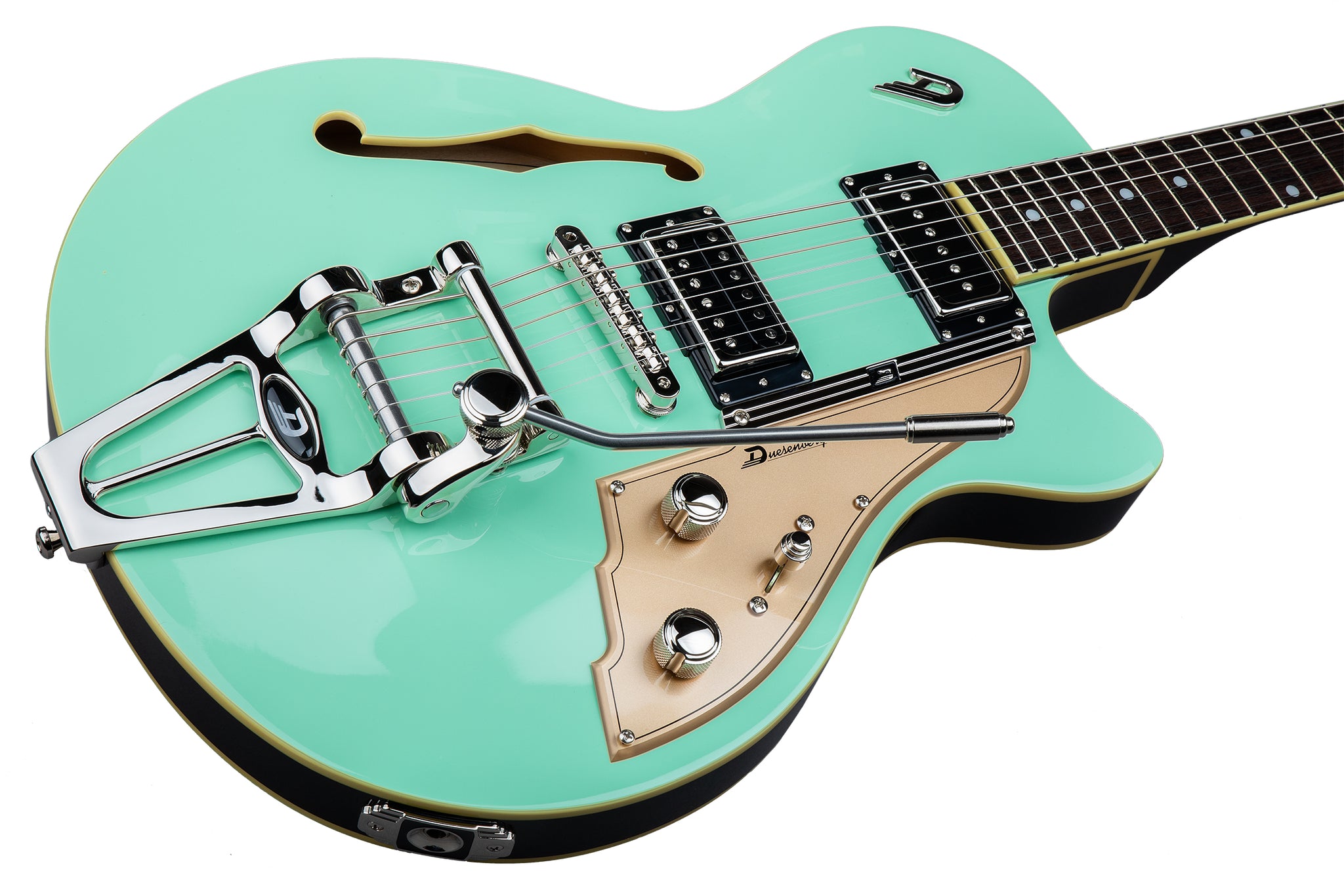 Duesenberg Starplayer Tv Hs Trem Rw - Surf Green - Guitare Électrique 1/2 Caisse - Variation 2