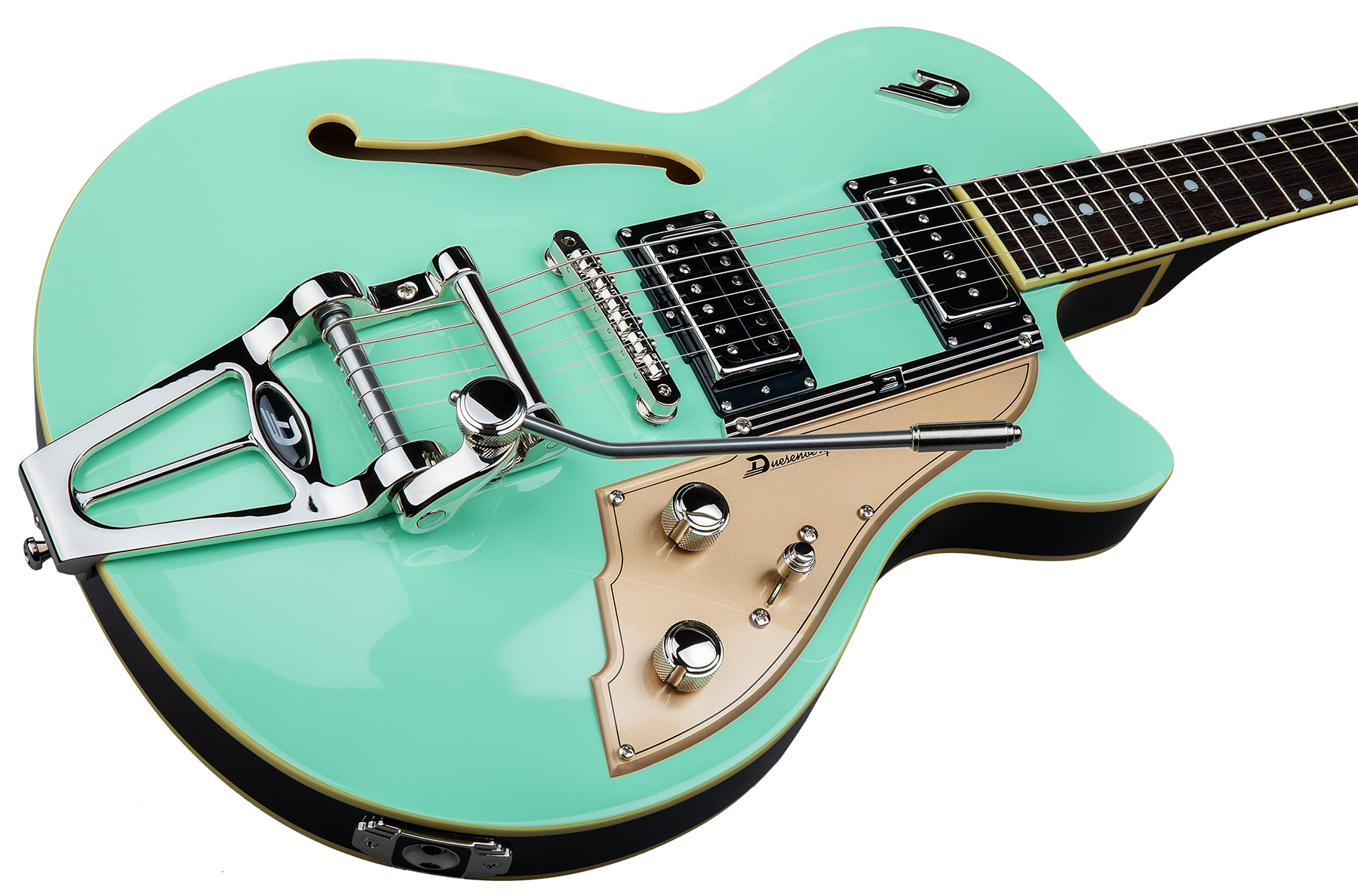 Duesenberg Starplayer Tv Hs Trem Rw - Surf Green - Guitare Électrique 1/2 Caisse - Variation 4