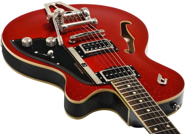 Duesenberg Starplayer Tv Hs Trem Rw - Red Sparkle - Guitare Électrique 1/2 Caisse - Variation 2