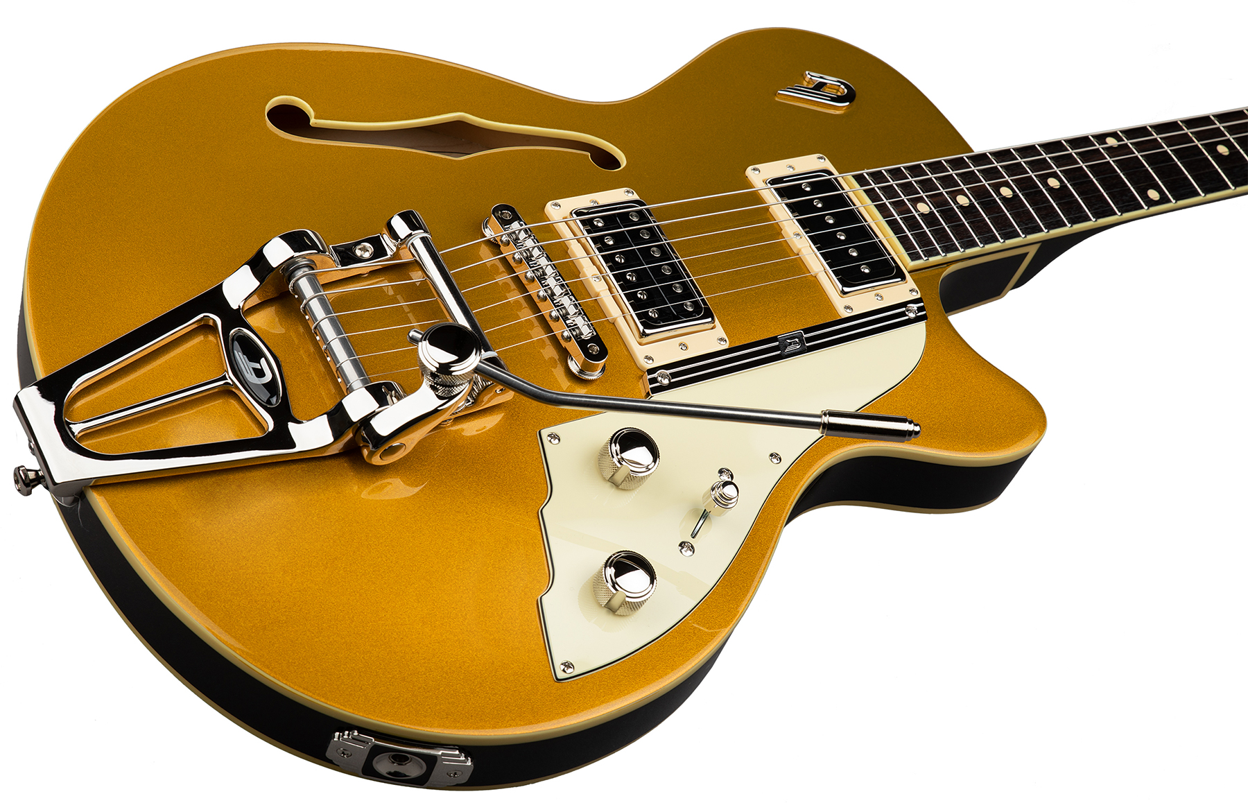 Duesenberg Starplayer Tv Hs Trem Rw - Gold Top - Guitare Électrique 1/2 Caisse - Variation 1