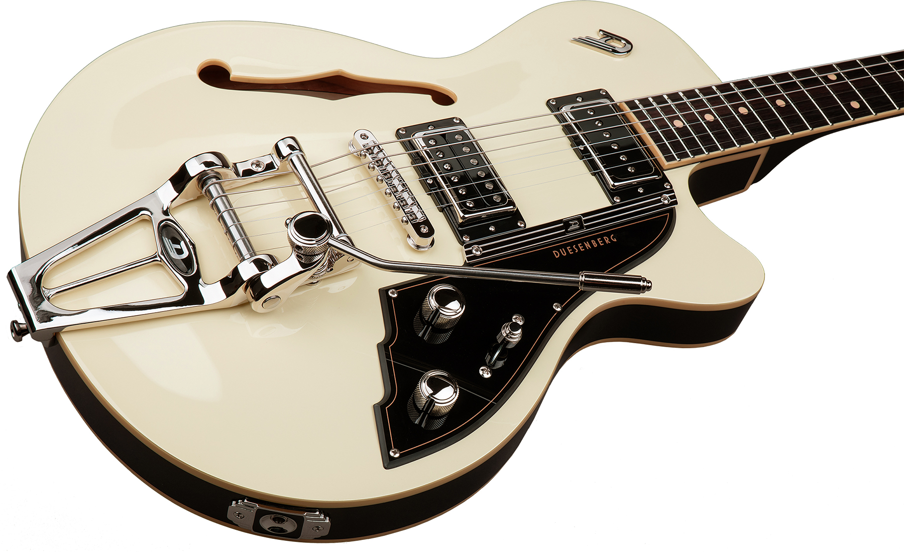 Duesenberg Starplayer Tv Hs Trem Rw - Vintage White - Guitare Électrique 1/2 Caisse - Variation 1