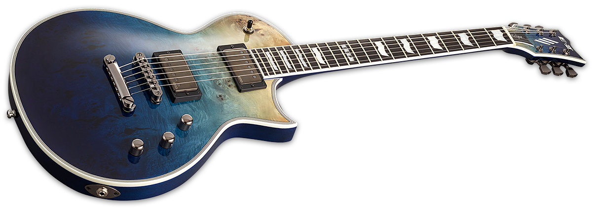 Esp E-ii Eclipse Jap Hh Emg Ht Eb - Blue Natural Fade - Guitare Électrique Single Cut - Variation 1