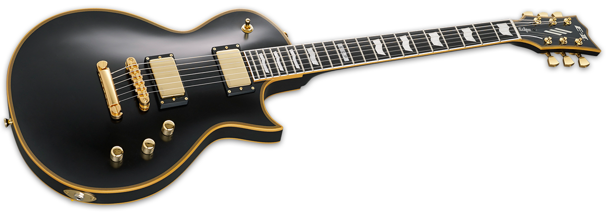 Esp E-ii Ec-ii Eclipse Db Hh Emg Ht Eb - Vintage Black - Guitare Électrique Single Cut - Variation 2