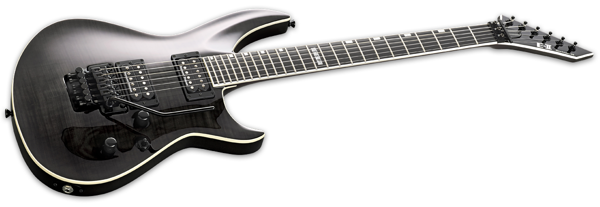 Esp E-ii Horizon Iii Fm Fr Stblk Hh Seymour Duncan Fr Eb - See Thru Black - Guitare Électrique Forme Str - Variation 2