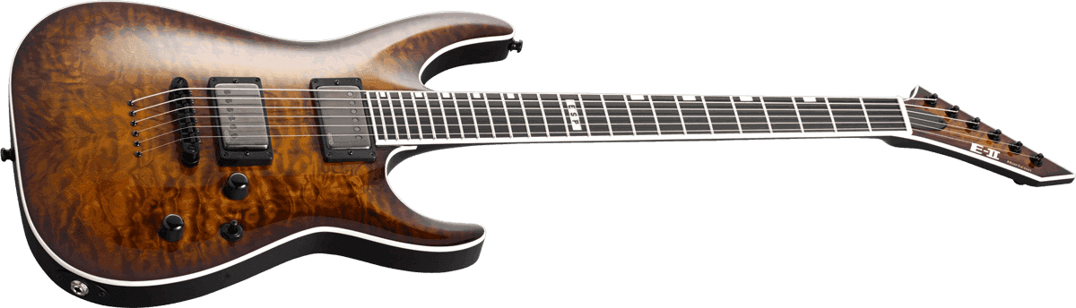 Esp E-ii Horizon Nt-ii Jap 2h Emg Ht Eb - Amber Cherry Sunburst - Guitare Électrique Forme Str - Variation 1