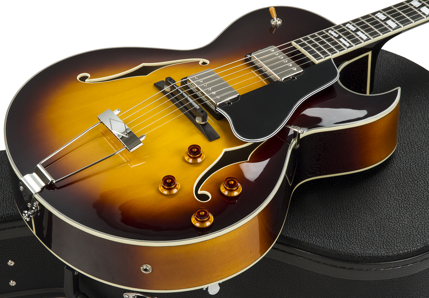 Eastman Ar372ce Lh Gaucher Archtop Laminate Tout Erable Rw +etui - Sunburst - Guitare Électrique Gaucher - Variation 1