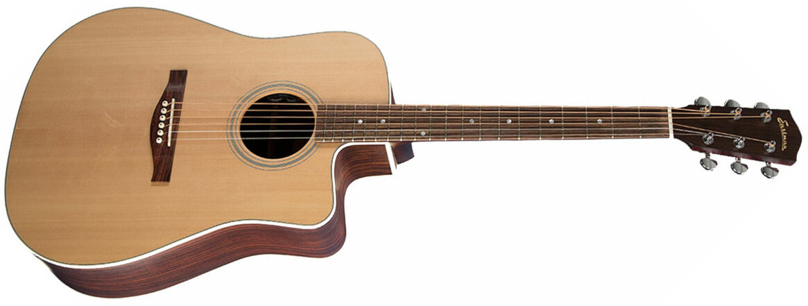 Eastman Ac220ce Dreadnought Cw Epicea Palissandre Rw +housse - Natural - Guitare Electro Acoustique - Main picture