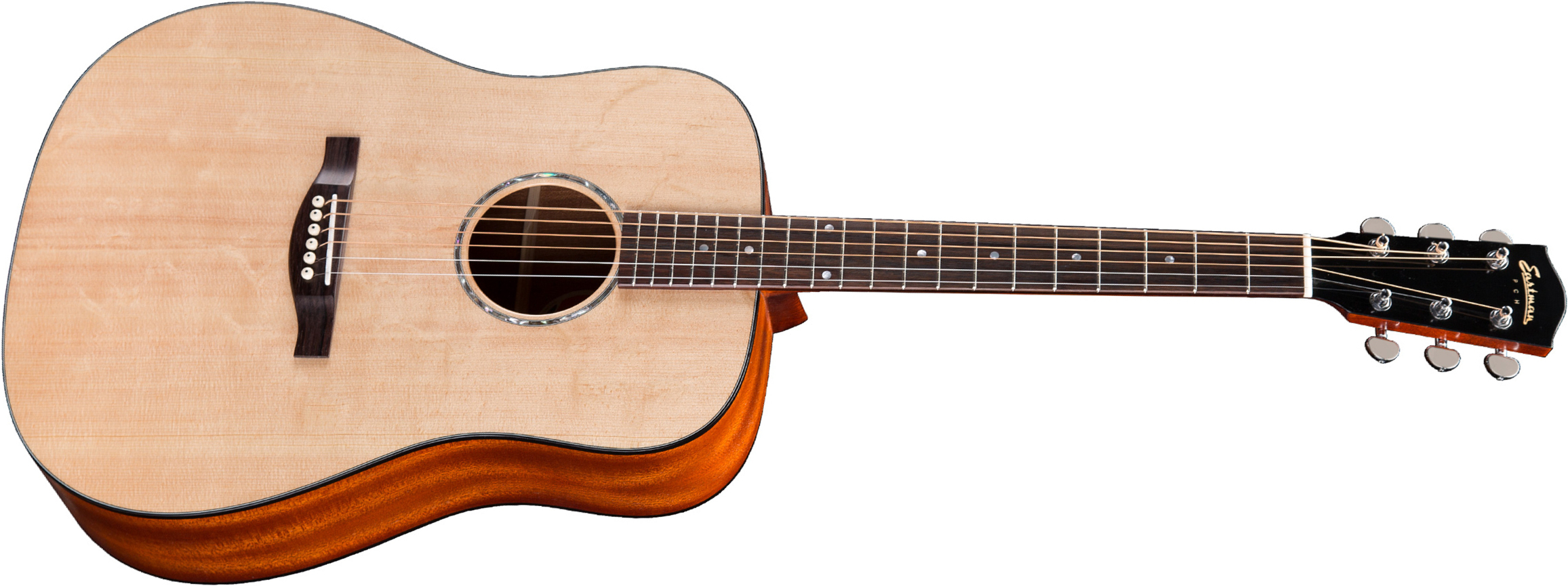 Eastman Pch1-d Dreadnought Epicea Sapele Rw +housse - Natural Satin - Guitare Acoustique - Main picture