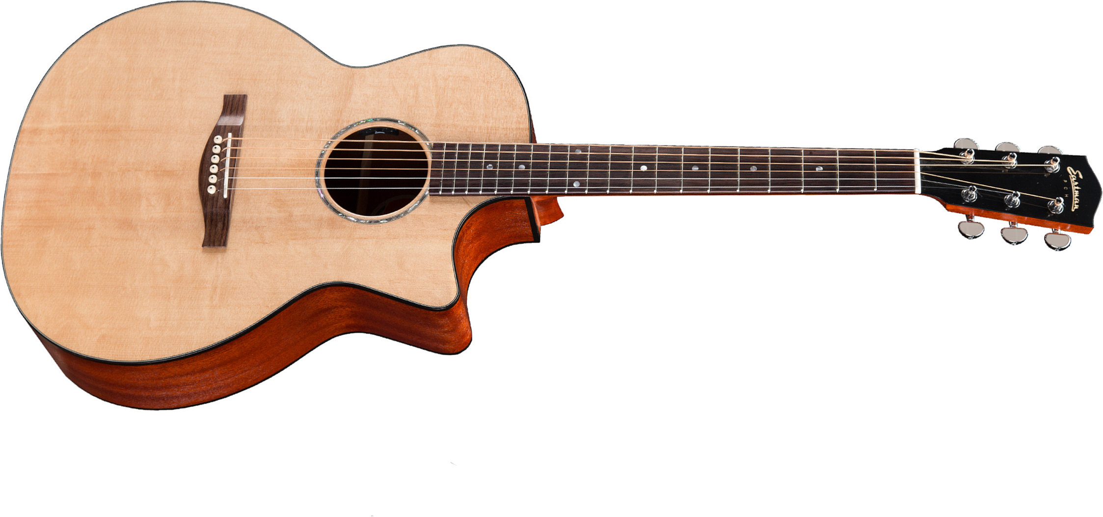 Eastman Pch1-gace Grand Auditorium Cw Epicea Sapele Rw +housse - Natural Satin - Guitare Electro Acoustique - Main picture