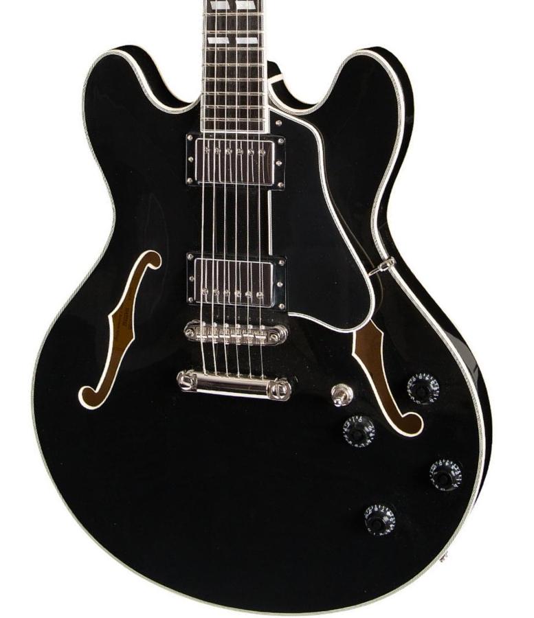 Guitare électrique 1/2 caisse Eastman Thinline T486 - Truetone gloss black