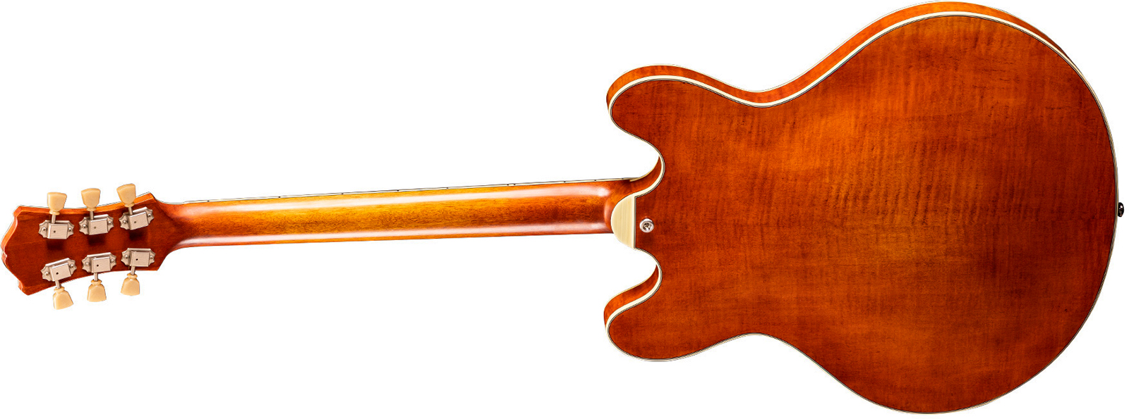 Eastman T59/tv Thinline 2h Seymour Duncan Ht Eb - Truetone Vintage Gloss Amber - Guitare Électrique Single Cut - Variation 1