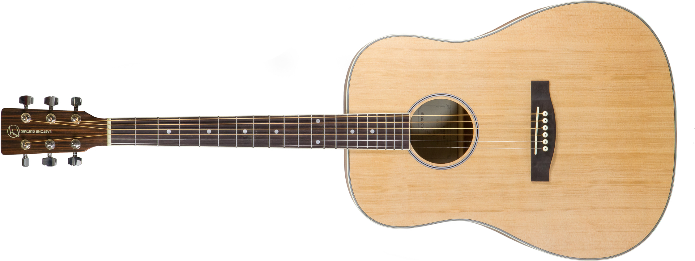 Eastone Dr100-nat Lh Gaucher Dreadnought Epicea Okoume - Natural Satin - Guitare Acoustique - Main picture