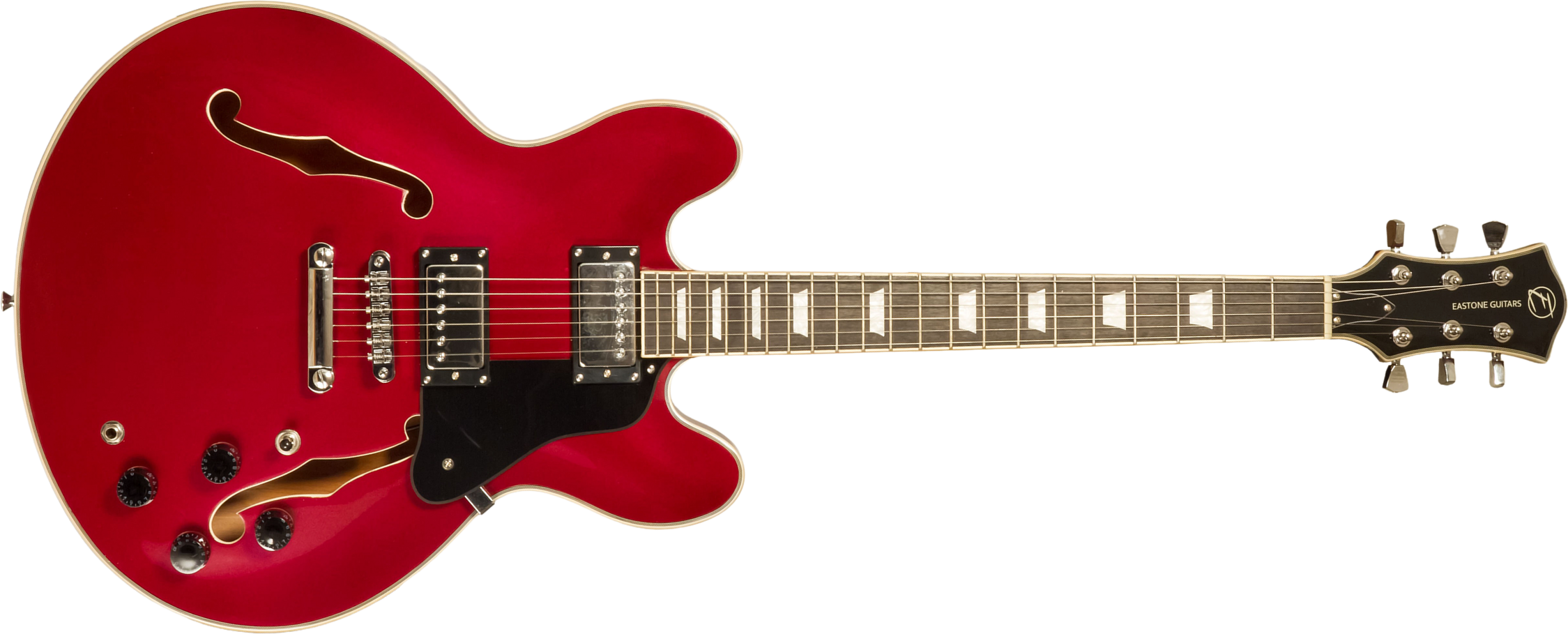 Eastone Gj70-win - Wine - Guitare Électrique 1/2 Caisse - Main picture