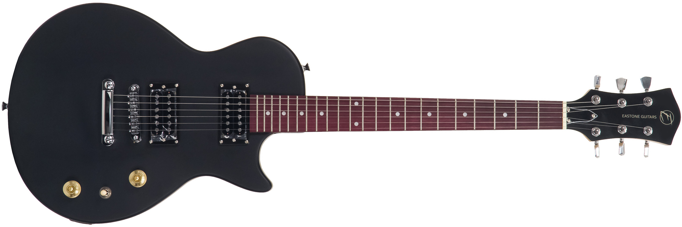 Eastone Lpl70 Hh Ht Pur - Black Satin - Guitare Électrique Single Cut - Main picture