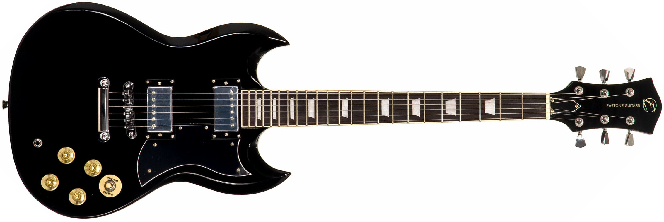 Eastone Sdc70 Hh Ht Pur - Black - Guitare Électrique RÉtro Rock - Main picture