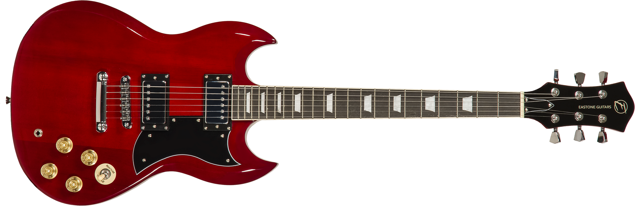 Eastone Sdc70 Hh Ht Pur - Red - Guitare Électrique Double Cut - Main picture