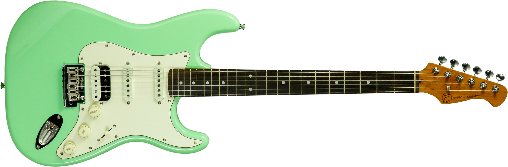 Eastone St150r-lg-rw Hss Trem Rw - Light Green - Guitare Électrique Forme Str - Main picture