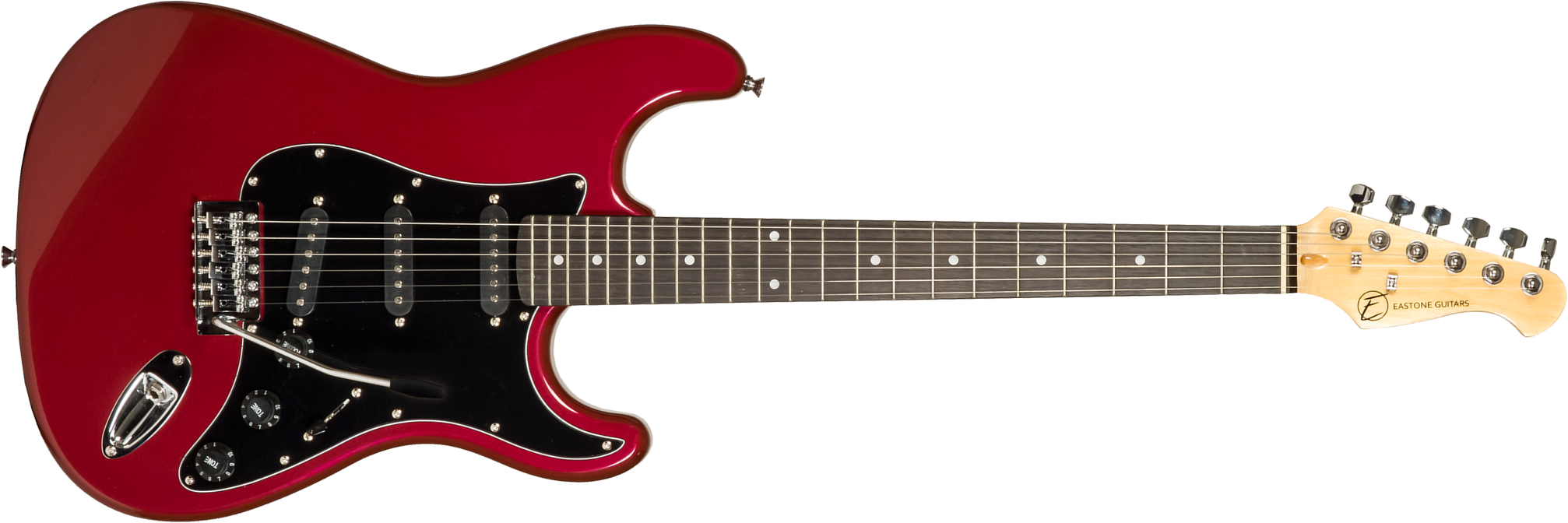 Eastone Str70t 3s Trem Pur - Dark Red - Guitare Électrique Forme Str - Main picture