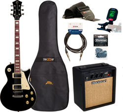 Pack guitare électrique Eastone LP100 +Blackstar Debut 10E +Accessories - Black