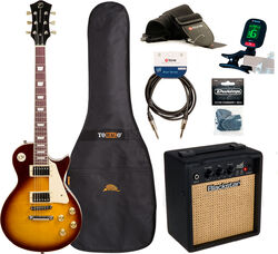 Pack guitare électrique Eastone LP200 +Blackstar Debut 10E +Accessories - Honey sunburst