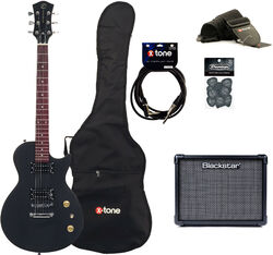 Pack guitare électrique Eastone LPL70 +Blackstar Id Core stereo 10 V3 +Accessoires - Black satin