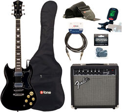 Pack guitare électrique Eastone SDC70 +Fender Frontman 20G +Accessories - Black