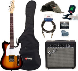 Pack guitare électrique Eastone TL70 +Fender Frontman 20G +Accessories - 3 tone sunburst