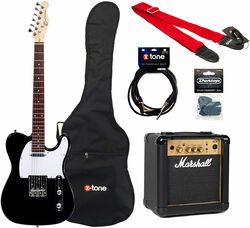 Pack guitare électrique Eastone TL70 +Marshall MG10 +Accessories - Black