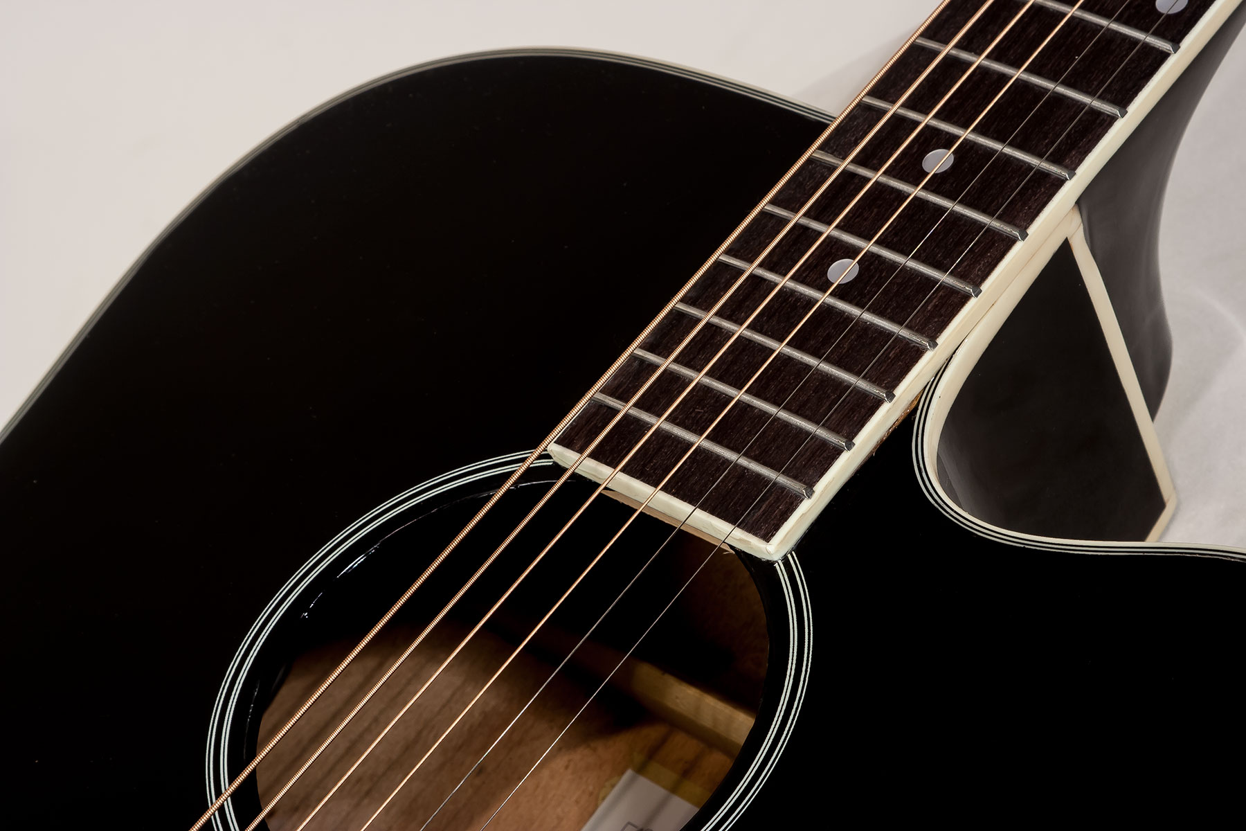 Eastone Dr100ce-blk Dreadnought Cw Epicea Okuman - Black - Guitare Electro Acoustique - Variation 2