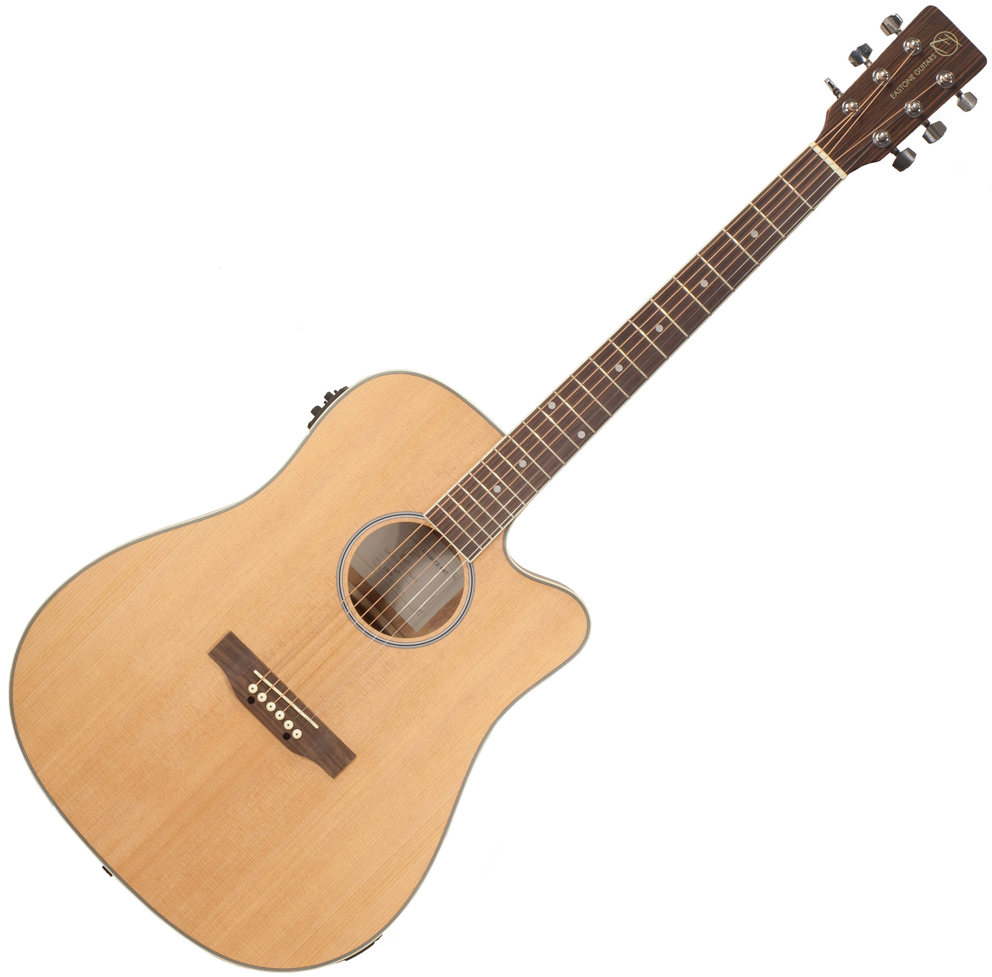 Eastone Dr160ce-nat +housse X-tone 2003 +cable +capo +stand - Natural - Pack Guitare Acoustique - Variation 1