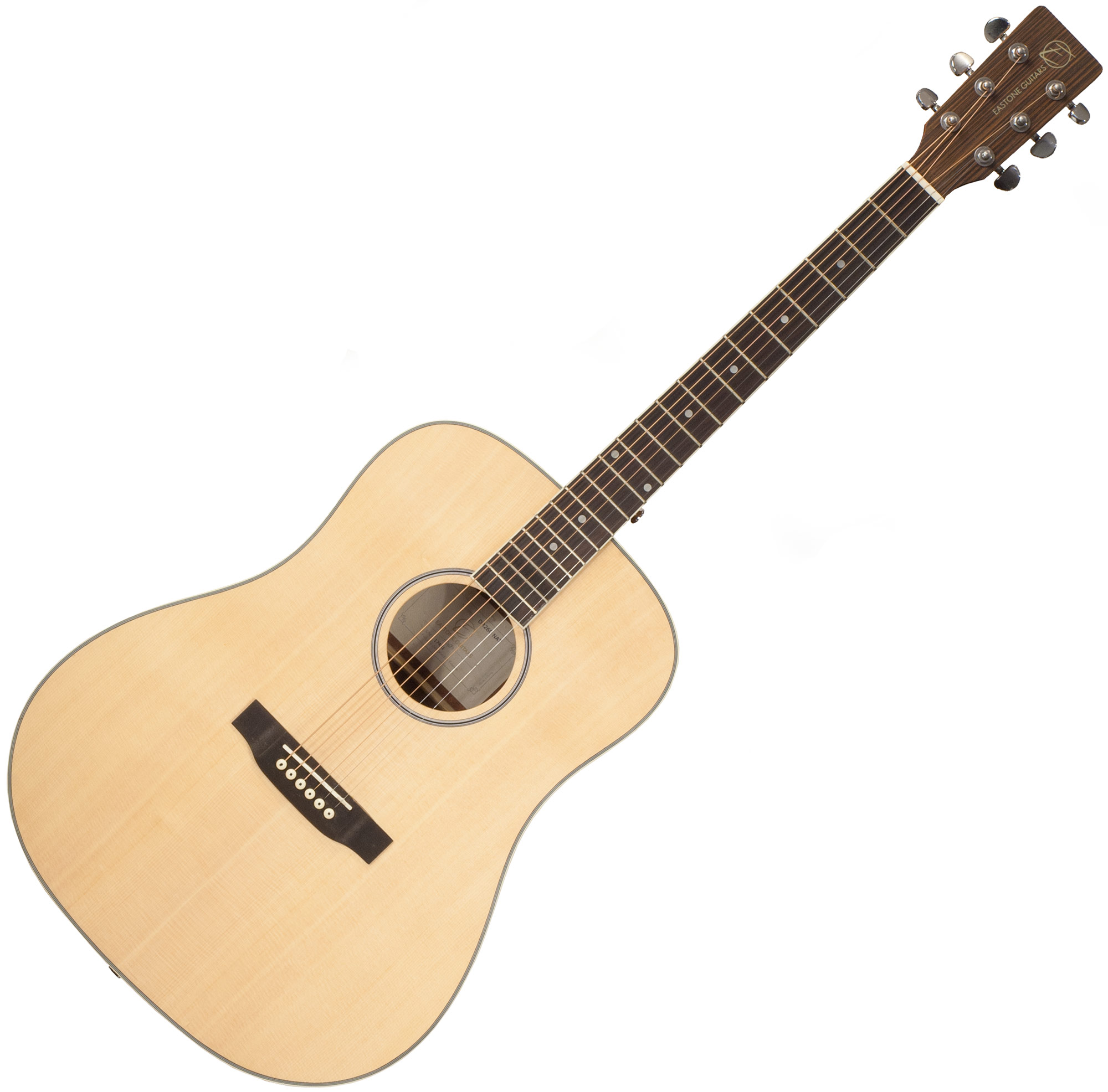 Eastone Dr260-nat +housse X-tone 2003 +accordeur +capo +stand - Natural - Pack Guitare Acoustique - Variation 1