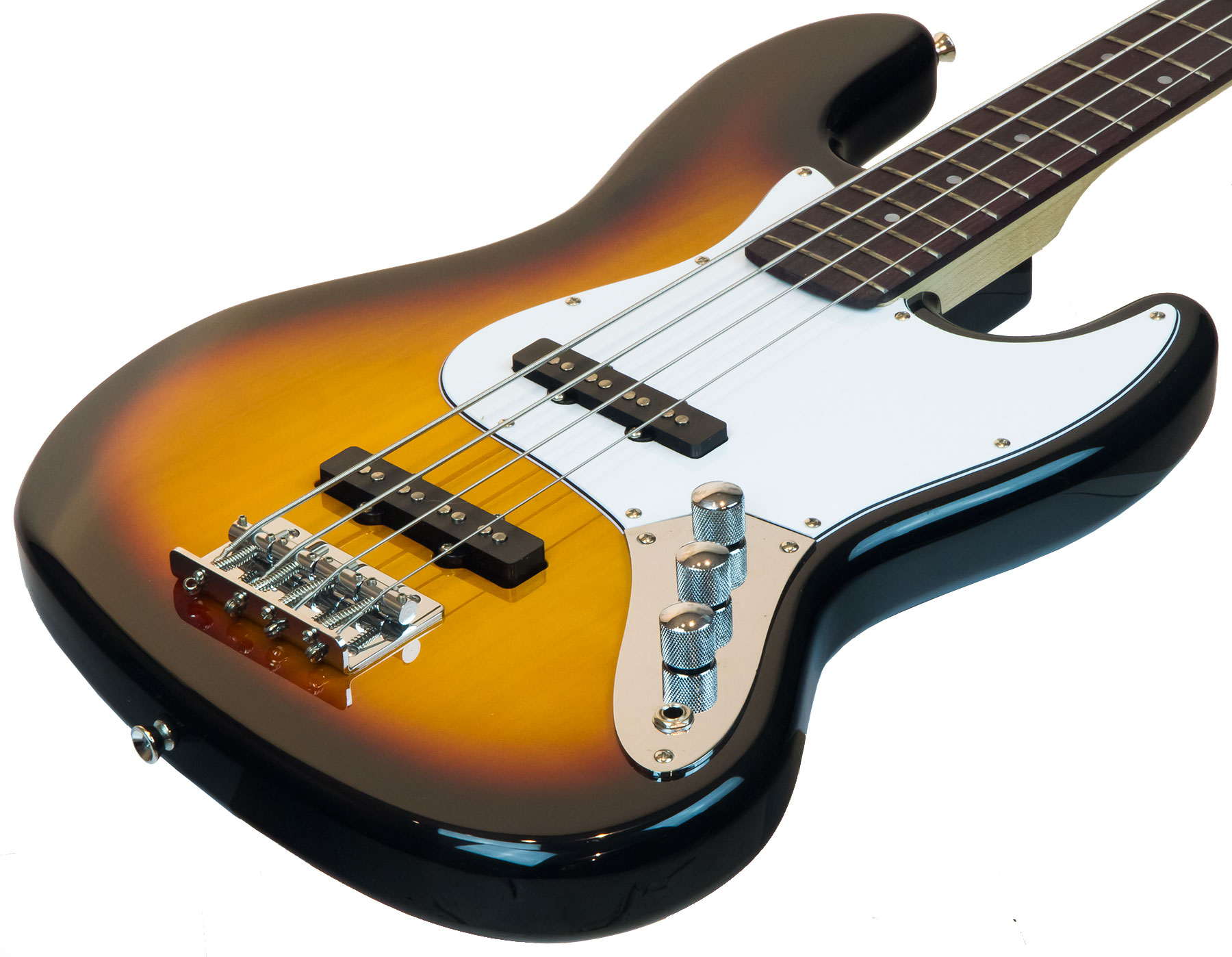 Eastone Jab Pur - 3 Tone Sunburst - Basse Électrique Solid Body - Variation 1