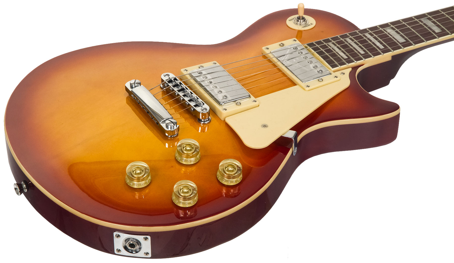 Eastone Lp100 Hh Ht Pur - Cherry Sunburst - Guitare Électrique Single Cut - Variation 1