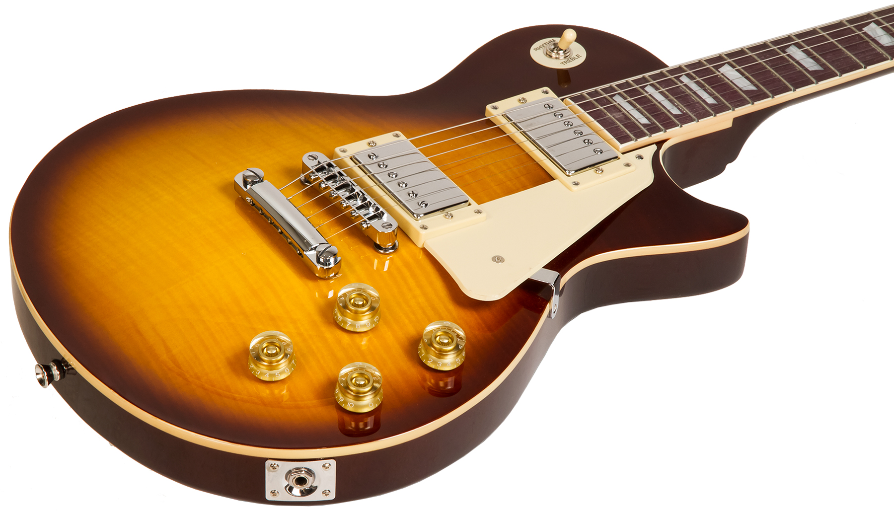 Eastone Lp200 Hb Hh Ht Pur - Honey Sunburst - Guitare Électrique Single Cut - Variation 1