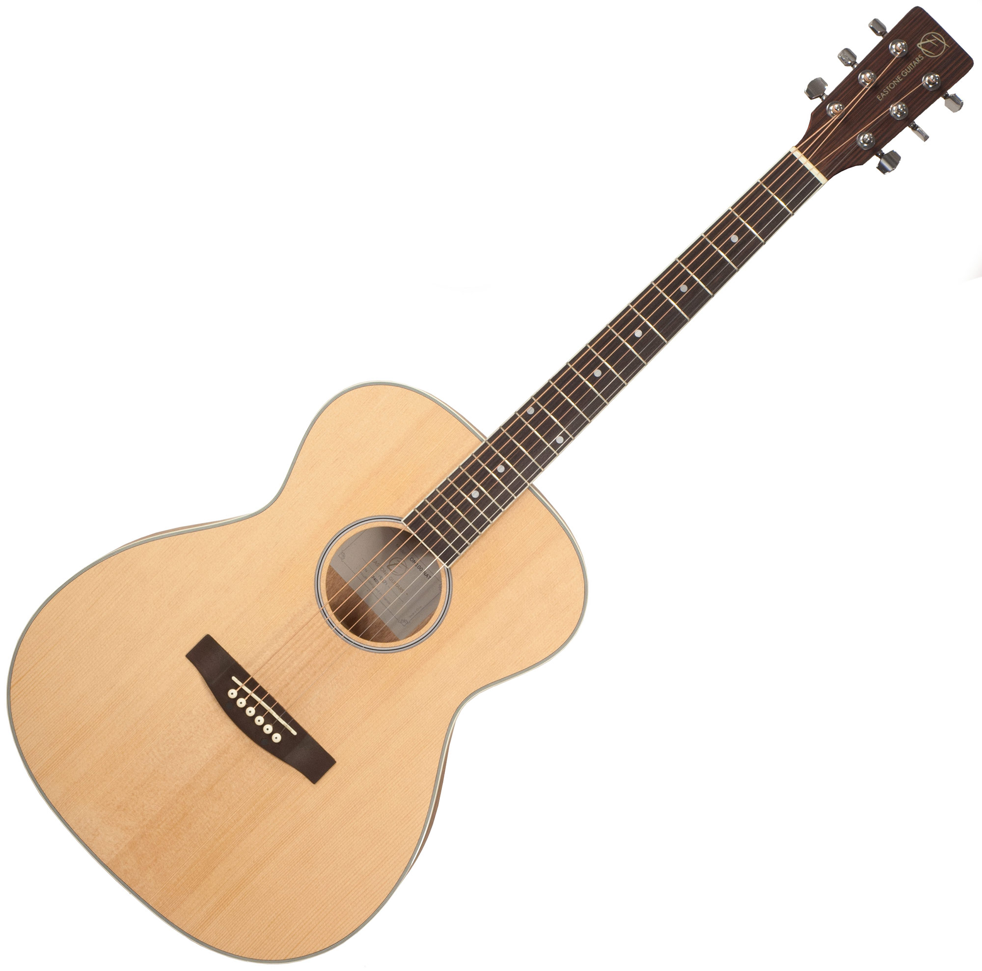 Eastone Om100-nat +housse +capo +stand - Natural Satin - Pack Guitare Acoustique - Variation 1