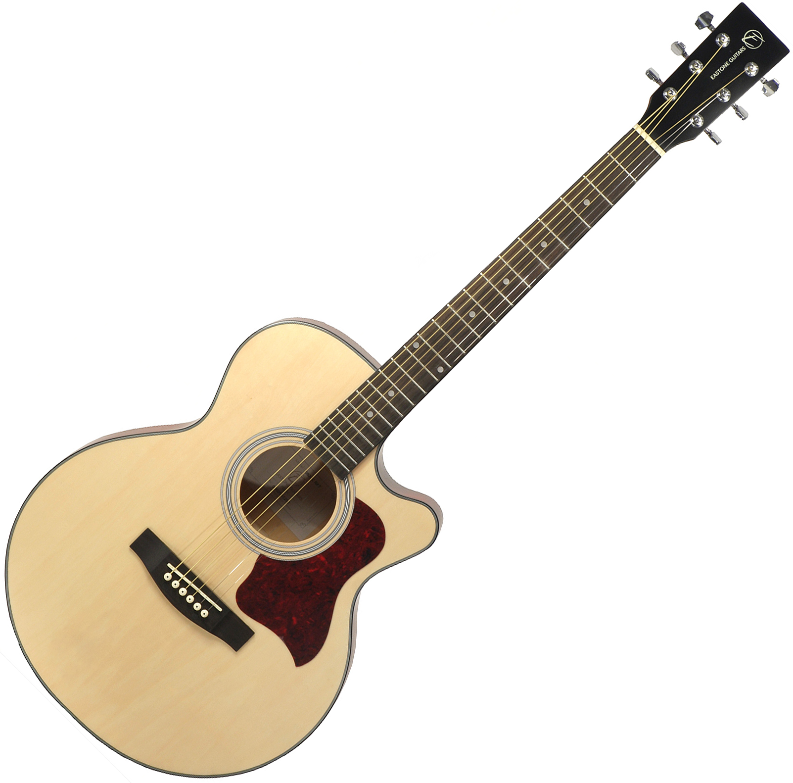 Eastone Sb20c-nat +housse X-tone 2002 +accordeur +capo +stand - Natural Matte - Pack Guitare Acoustique - Variation 1