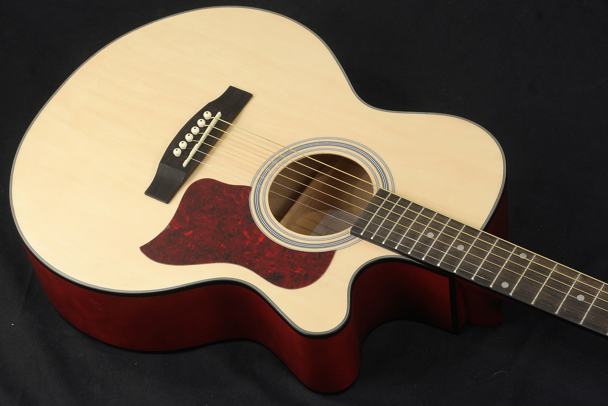 Eastone Sb20c-nat +housse X-tone 2002 +accordeur +capo +stand - Natural Matte - Pack Guitare Acoustique - Variation 2