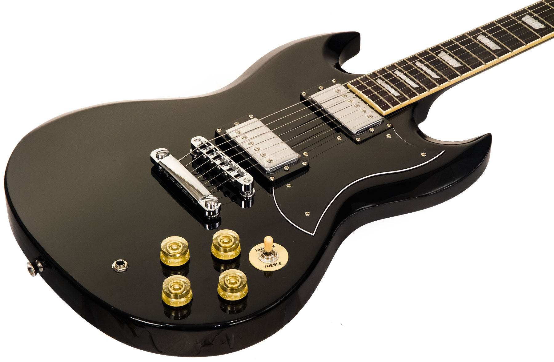 Eastone Sdc70 +marshall Mg10g Gold +cable +housse +courroie +mediators - Black - Pack Guitare Électrique - Variation 2