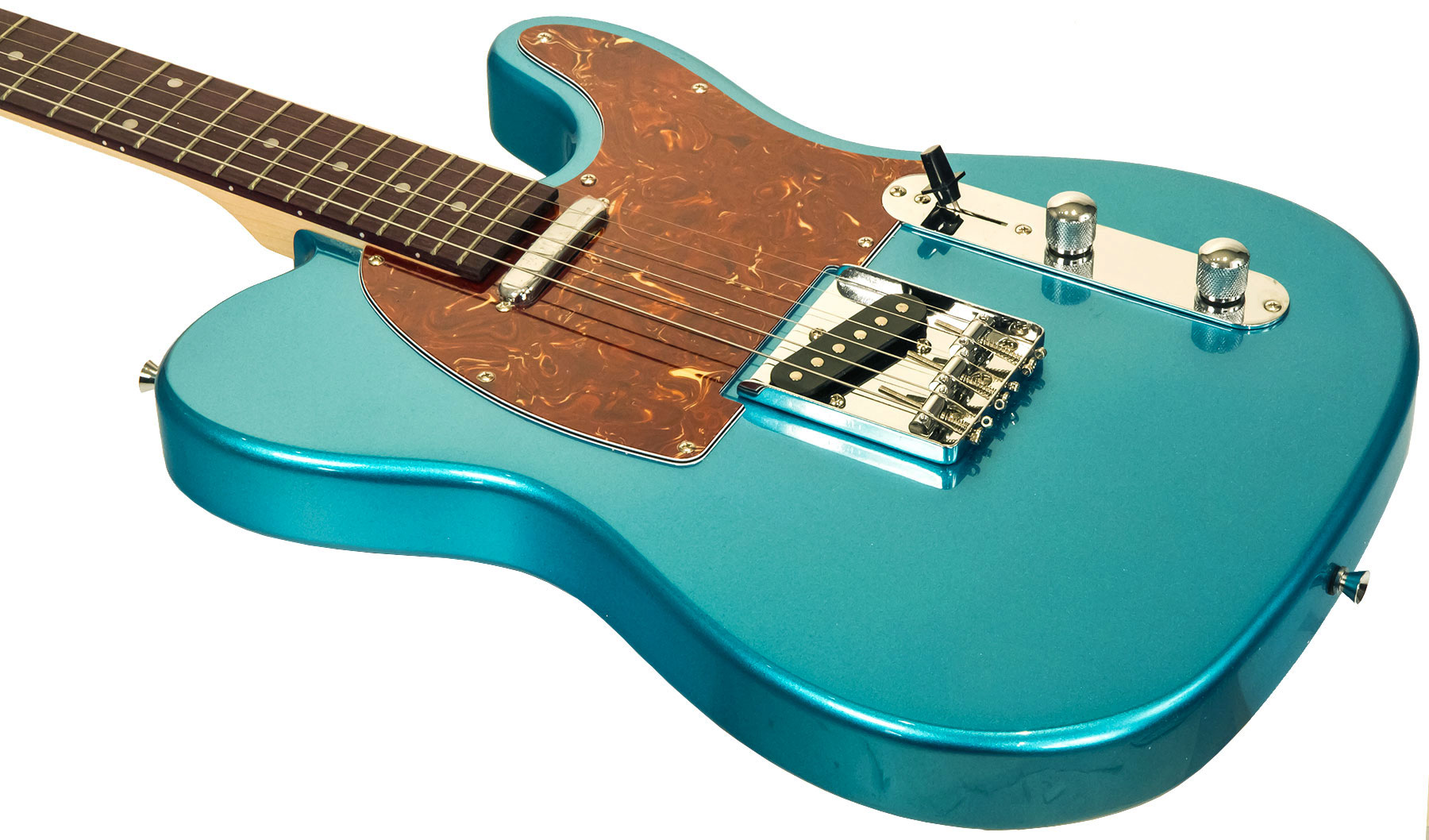 Eastone Tl70 +marshall Mg10 +housse +courroie +cable +mediators - Metallic Light Blue - Pack Guitare Électrique - Variation 2